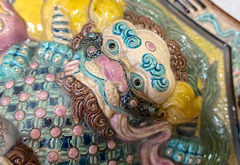 雙獅戲球